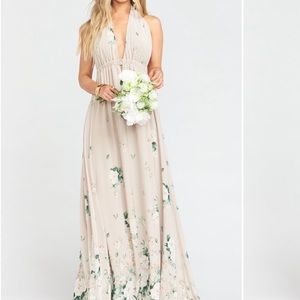 Luna Halter Dress in Bouquet Toss